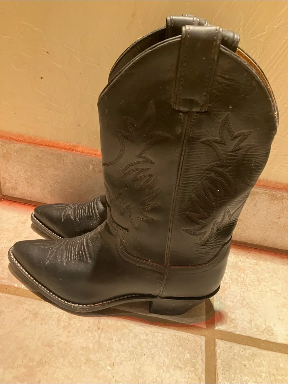 Justin Boots Black Kids Western Cowboy Boots